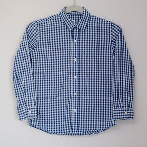 Gap Kids Blue Gingham Button Down Shirt Boys Size M (8)